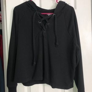 Aerie Lace Up Hoodie